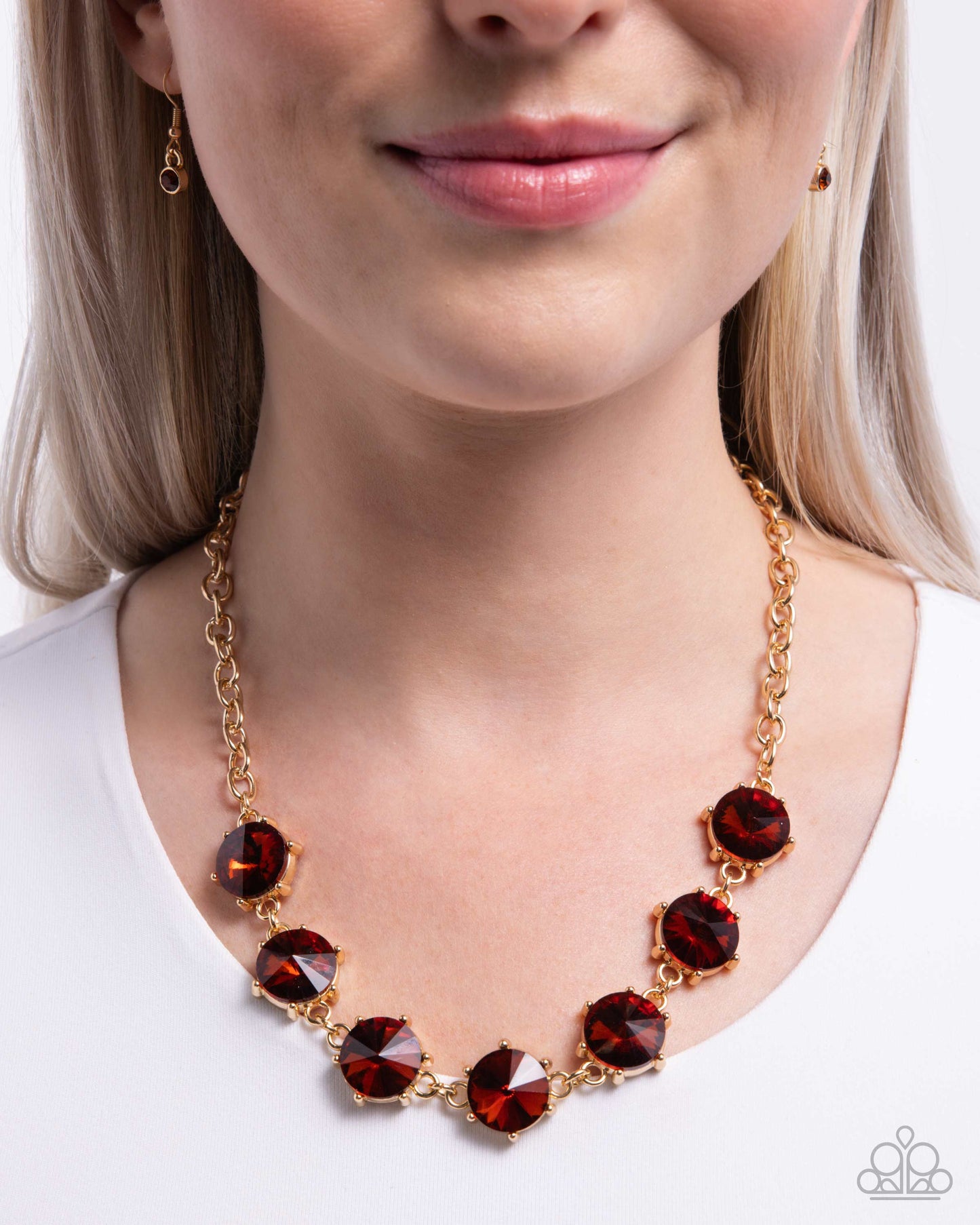 Drowning in Dazzle - Brown Necklace