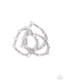 Earthy Expertise - Pink Necklace and Naturally Talented - Pink Bracelet - Complete Look