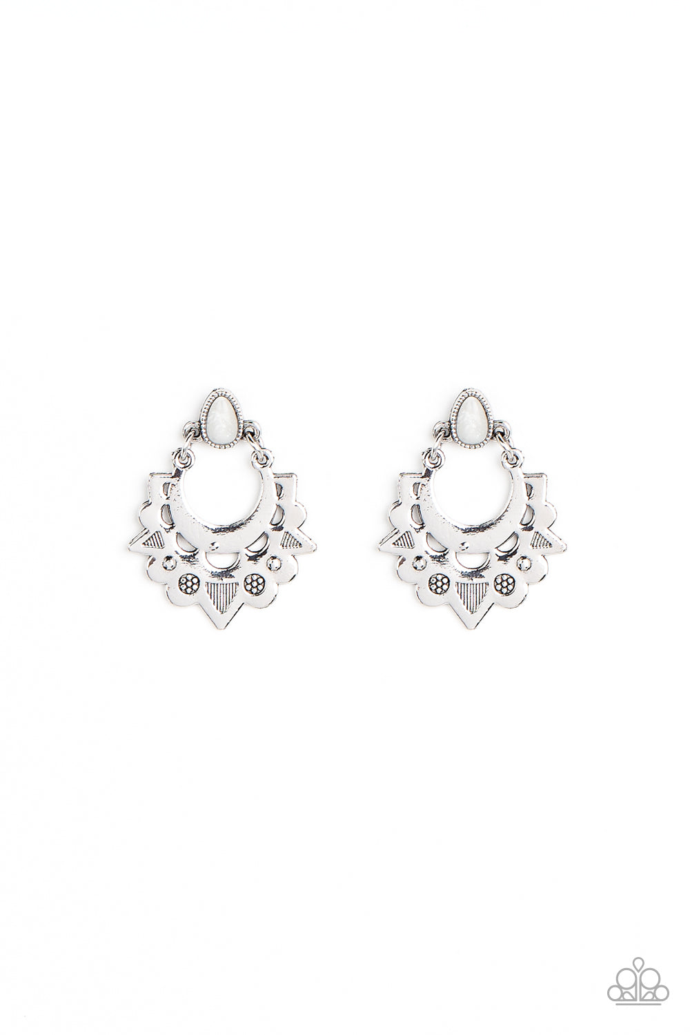 Earthy Zeal - White Earring