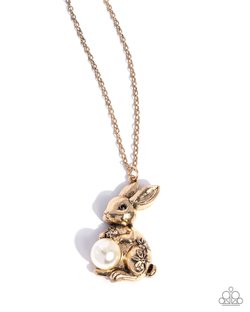 Easter Bunny - Gold Necklace