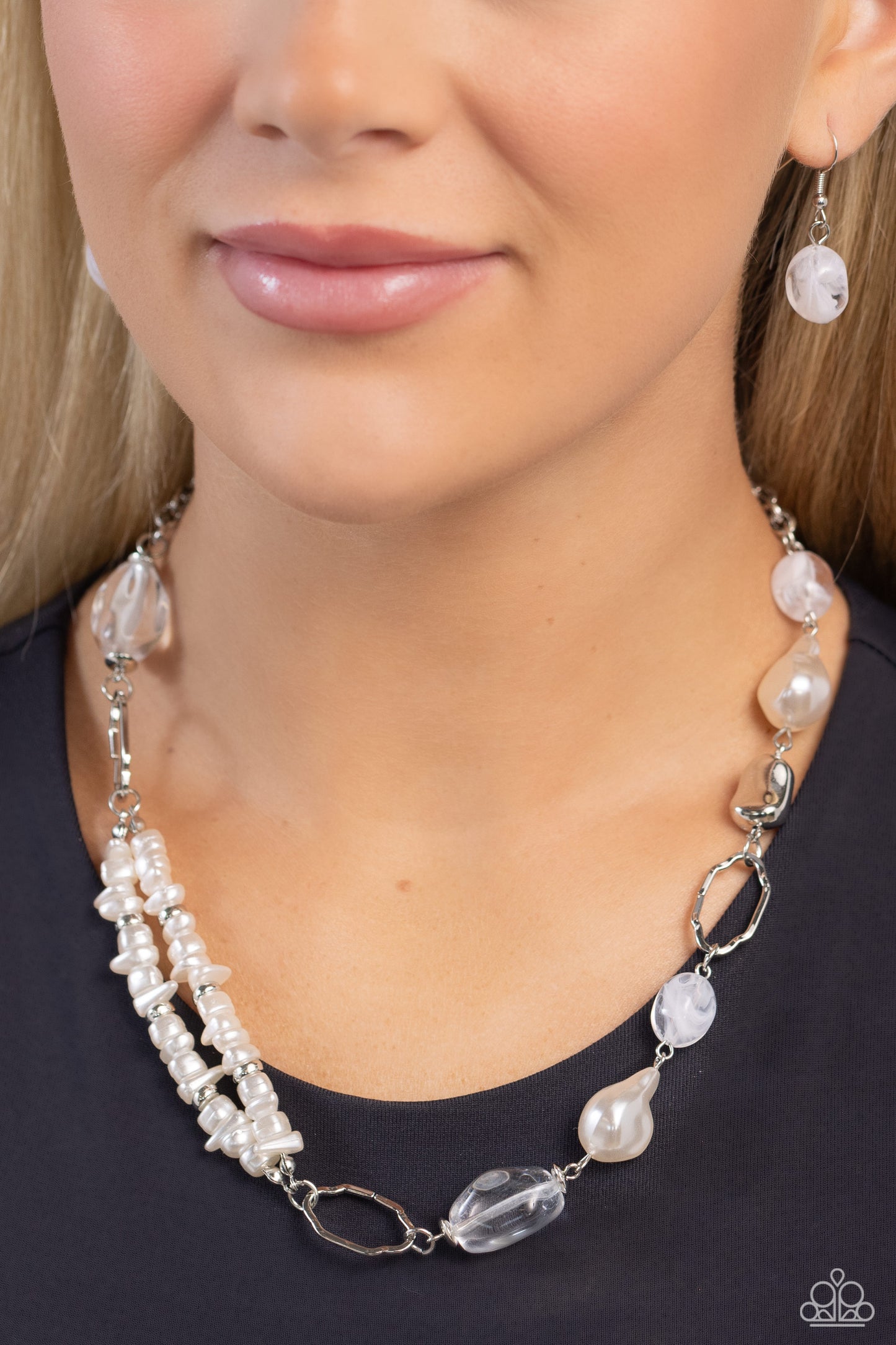 Easygoing Elegance - White Necklace