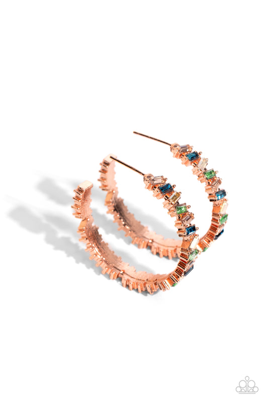 Effortless Emeralds - Copper Earring