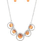 Elliptical Enchantment - Orange Necklace