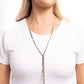 Elongated Eloquence - Brown Necklace