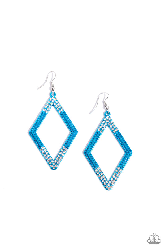 Eloquently Edgy - Blue Earring