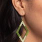 Eloquently Edgy - Green Earring