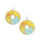 Embroidered Elegance - Yellow Earring