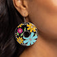 Embroidered Elegance - Black Earring