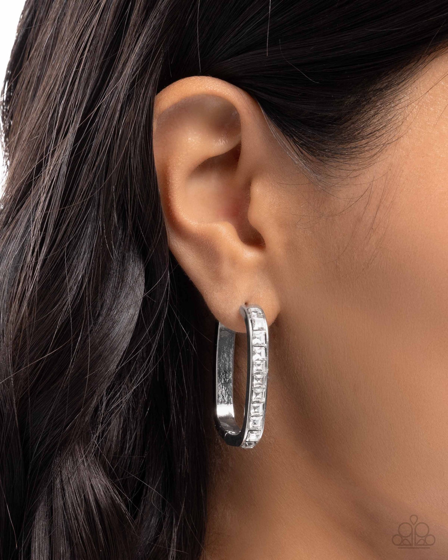 Encased Elevation - White Earring
