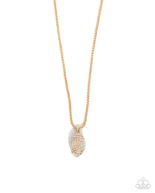 End Zone Elegance - Gold Necklace