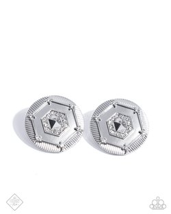 Enfolded Edge - White Earring