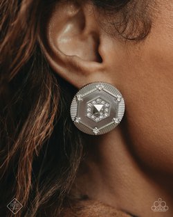 Enfolded Edge - White Earring