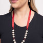 Exclusive Ease - Red Necklace