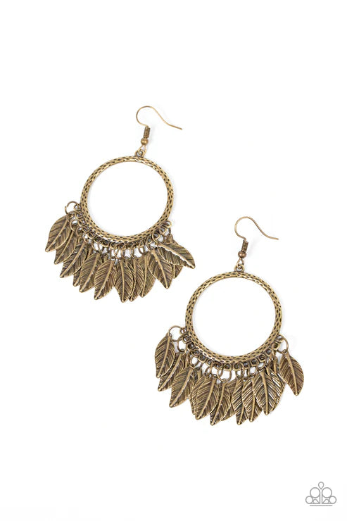 FOWL Tempered - Brass Earring