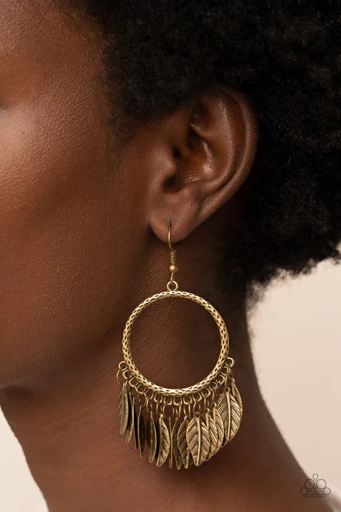 FOWL Tempered - Brass Earring