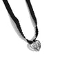 Fabricated Finesse - Black Necklace and Engraved Excitement - Silver Earring - Complete Look