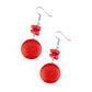 Fabulously Flintstone - Red Earring