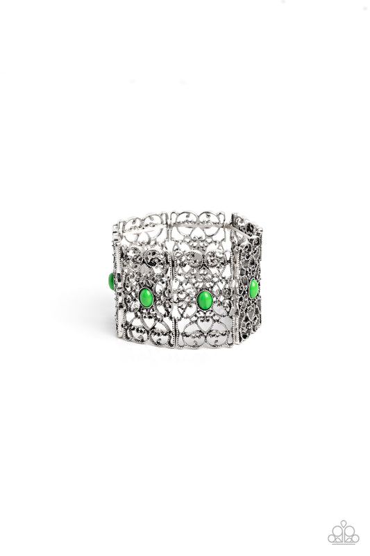 Fairest Filigree - Green Bracelet