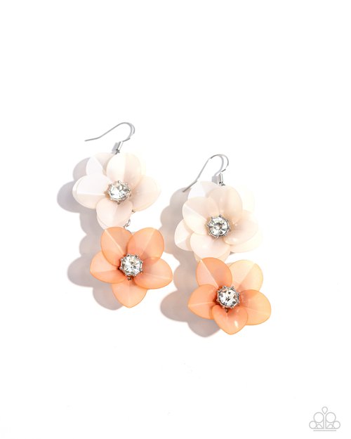 Fairy Tale Florals - Orange Earring