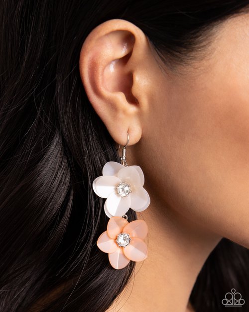Fairy Tale Florals - Orange Earring