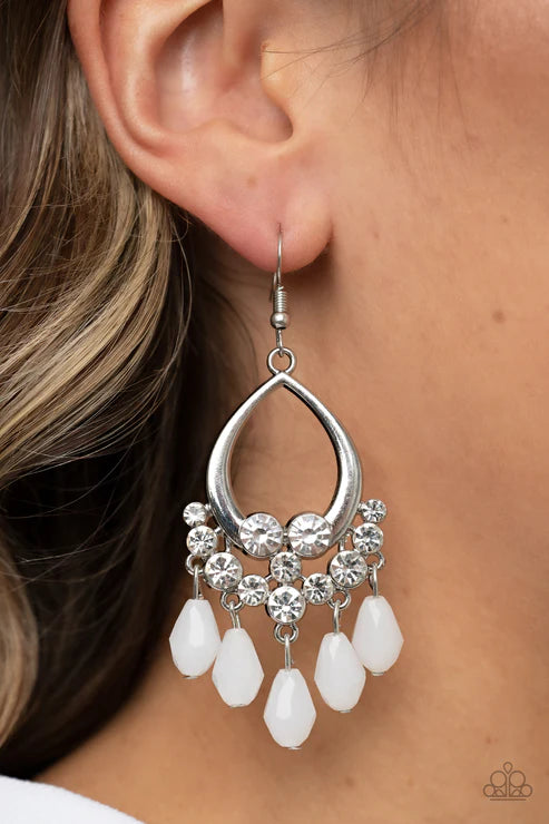 Famous Fashionista - White Earring