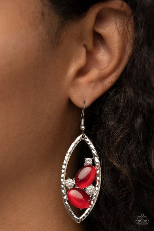 Famously Fashionable - Red Earring