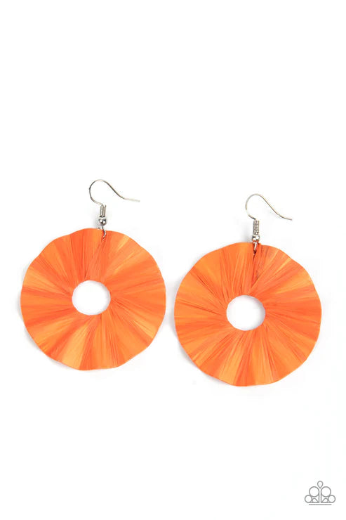 Fan The Breeze - Orange Earring