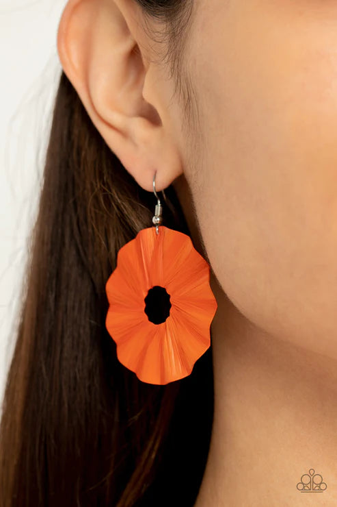 Fan The Breeze - Orange Earring