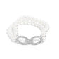 Fancy-Free Fanfare - White Bracelet