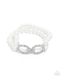 Fancy-Free Fanfare - White Bracelet