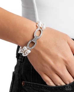 Fancy-Free Fanfare - White Bracelet