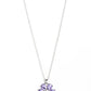 Fancy Flower Girl - Purple Necklace