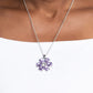 Fancy Flower Girl - Purple Necklace