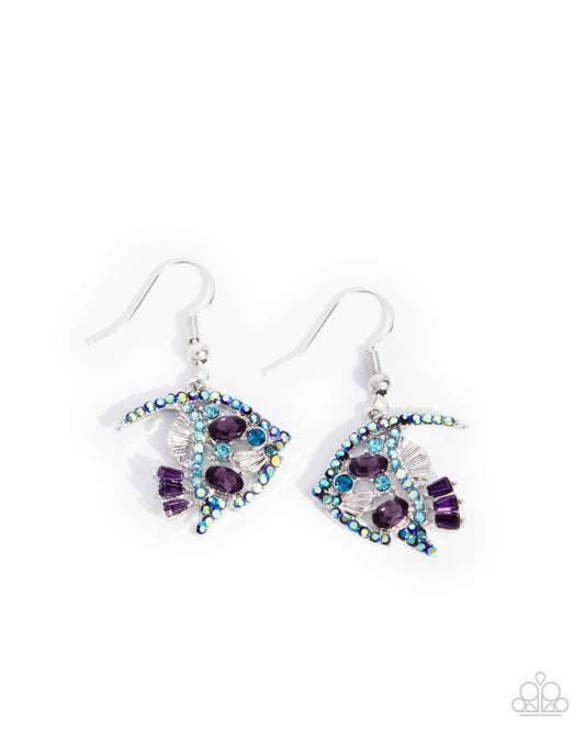 Fancy Free Fish - Purple Earring