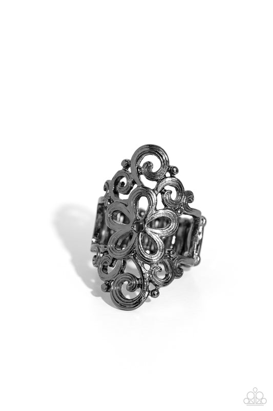 Fantastically Floral - Black Ring