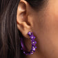 Fashionable Flower Crown - Purple Earring