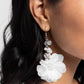 Fashionable Flower Girl - White Earring