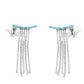 Fault Line Fringe - Blue Earring