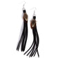 Feathered Festivity - Black Earring