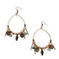 Feathered Fringe - Brass Earring