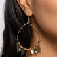 Feathered Fringe - Brass Earring