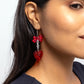 Feminine Freefall - Red Earring