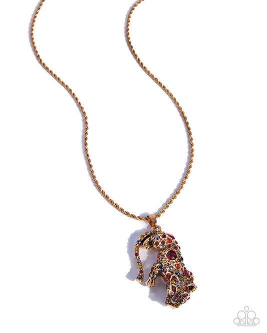 Ferocious Feline - Gold Necklace