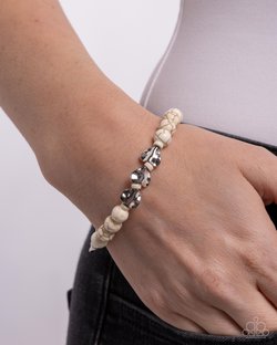 Festival Fling - White Bracelet