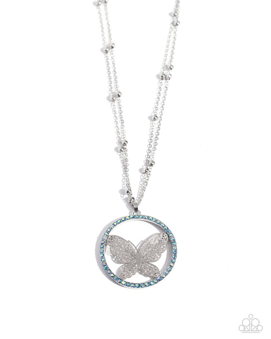Festive Flight - Blue Necklace