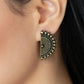 Fiercely Fanned Out - Brass Earring