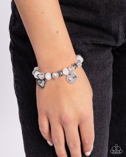 Filigree Finesse - White Bracelet