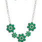 Flamboyantly Flowering - Green Necklace
