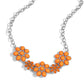 Flamboyantly Flowering - Orange Necklace