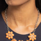 Flamboyantly Flowering - Orange Necklace